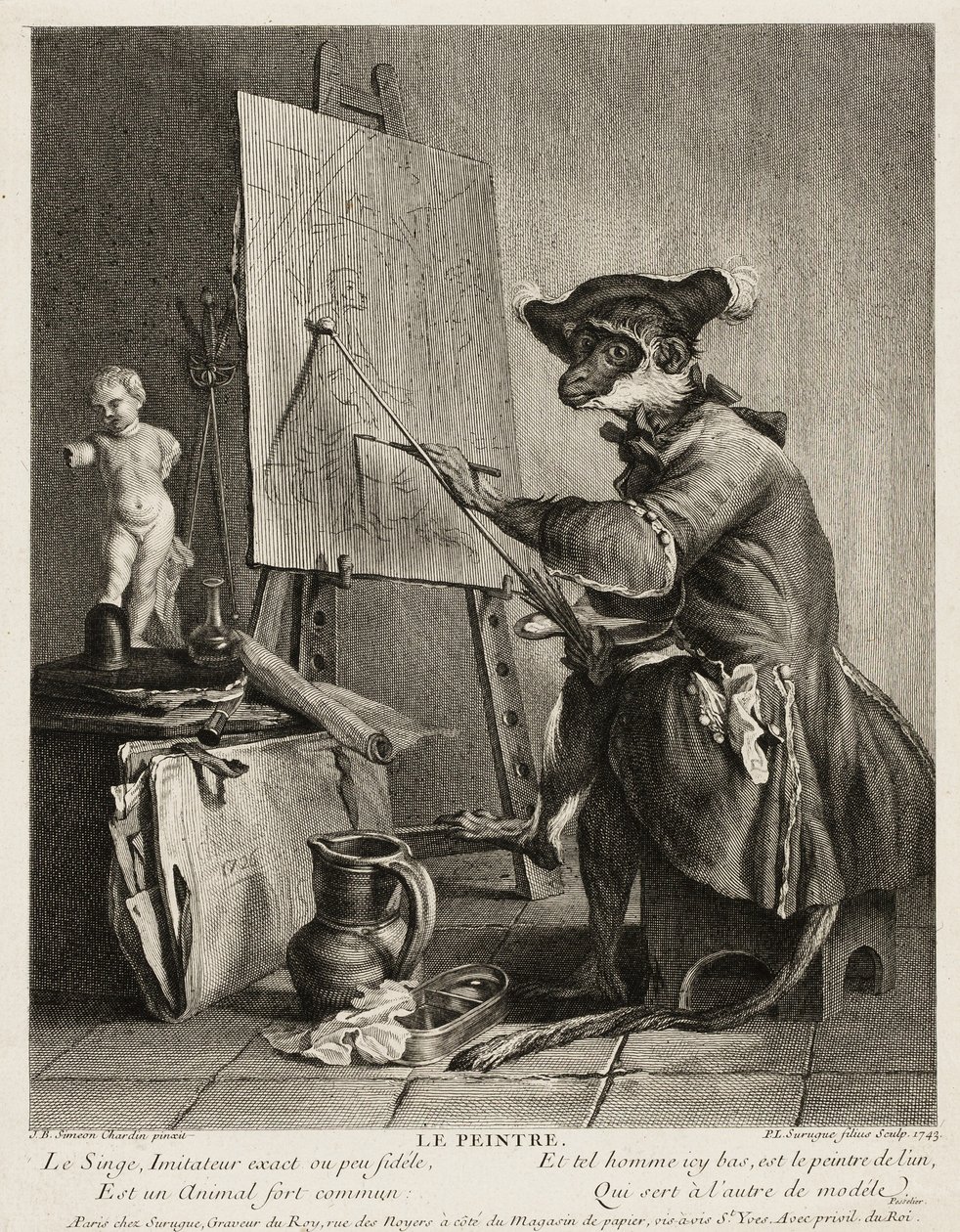 Apemaleren av Pierre Louis de Surugue