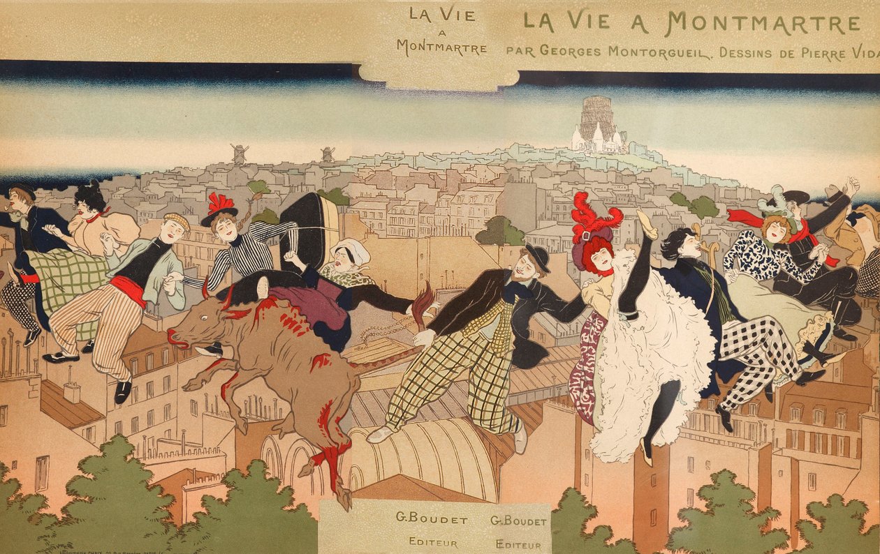 Livet i Montmartre, 1897. av Pierre Marie Louis Vidal