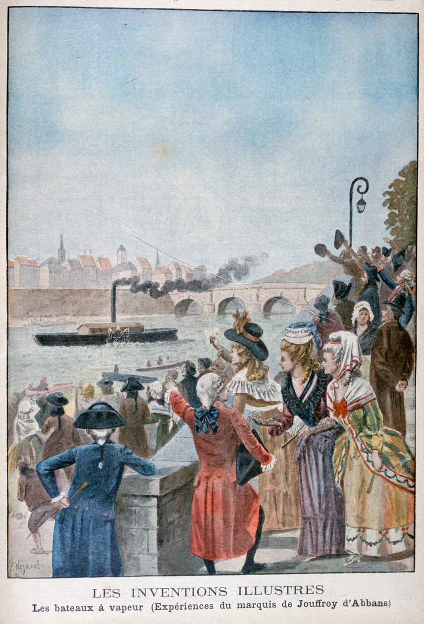 Rådamper Pyroscaphe, 1783, 1900 av Pierre Mejanel