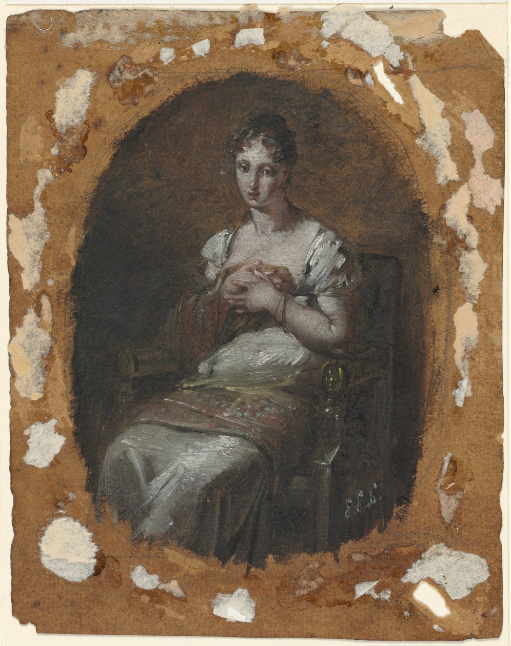 Ung kvinne sitter av Pierre Paul Prud