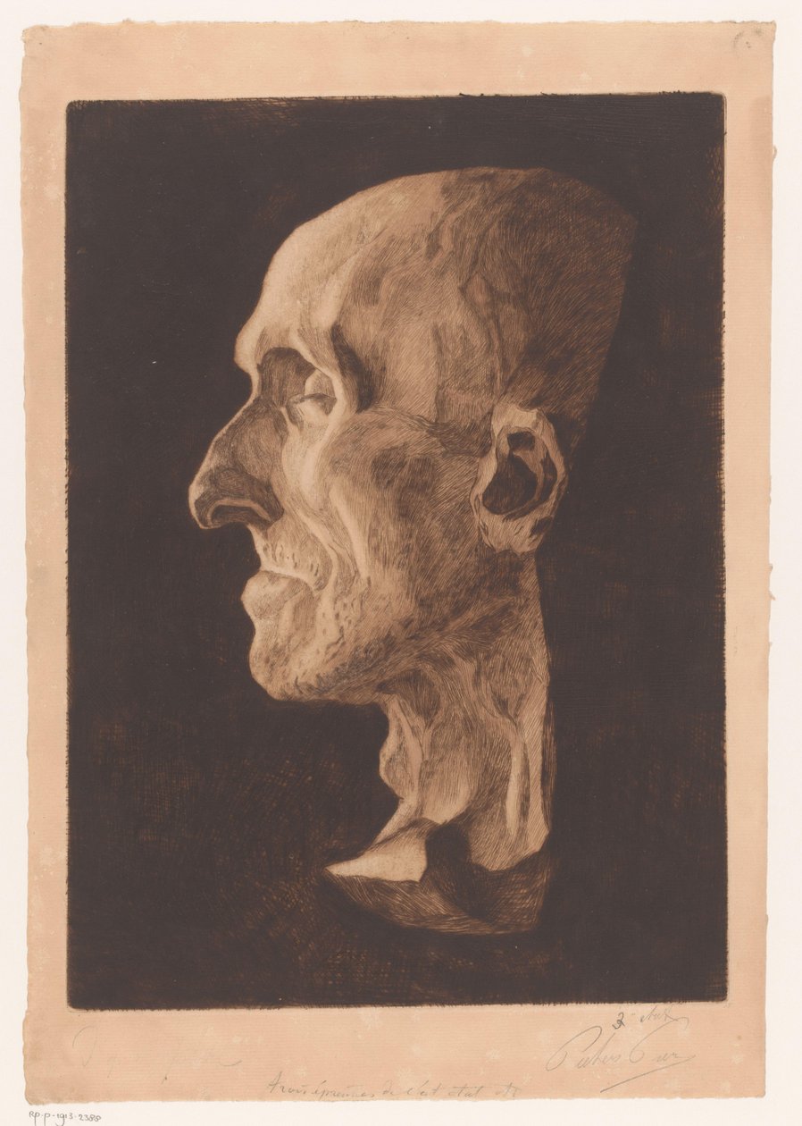 Dodenmasker av Antonio Canova av Pierre Peeters (signed by artist)