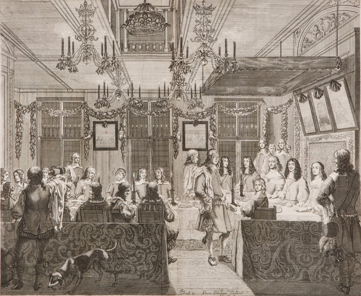 King Charles II spiste middag med Lucy Walter av Pierre Philippe