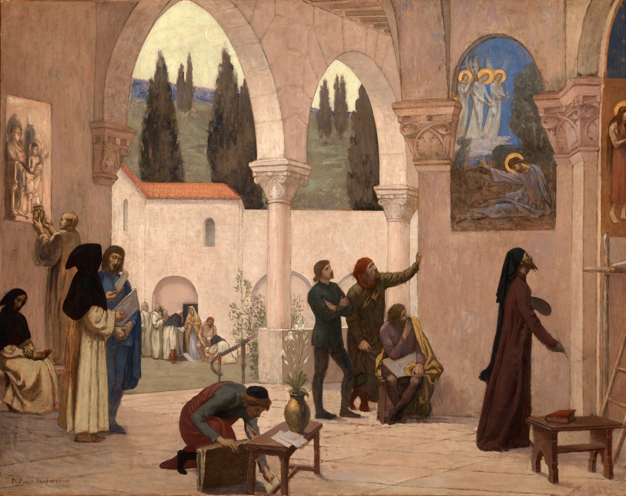 Kristen inspirasjon, ca. 1887-1888. av Pierre Puvis de Chavannes