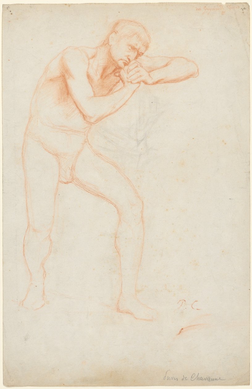 Naken mann, 1891. av Pierre Puvis de Chavannes
