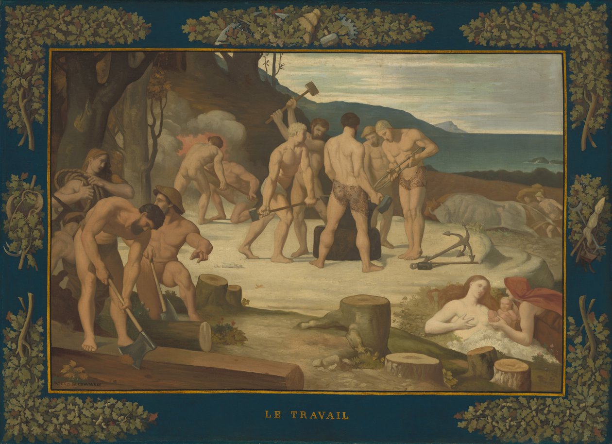 Arbeid, c. 1863. av Pierre Puvis de Chavannes