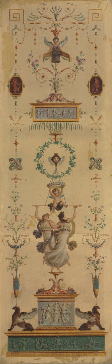 Dekorativt panel, 1790-tallet. av Pierre Rousseau
