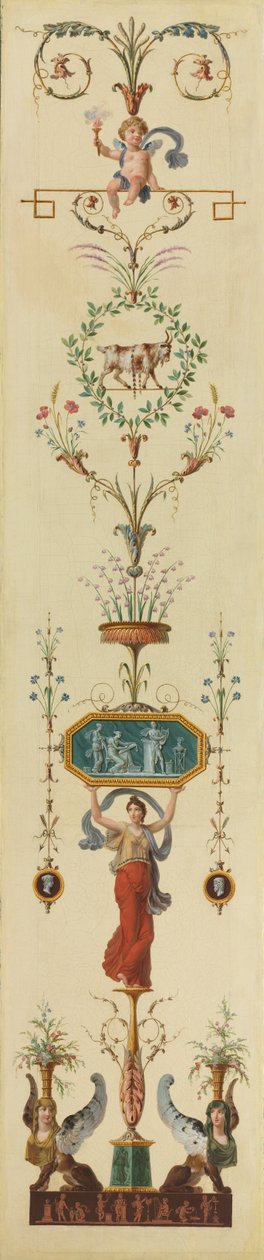 Dekorativt panel, 1790-tallet. av Pierre Rousseau