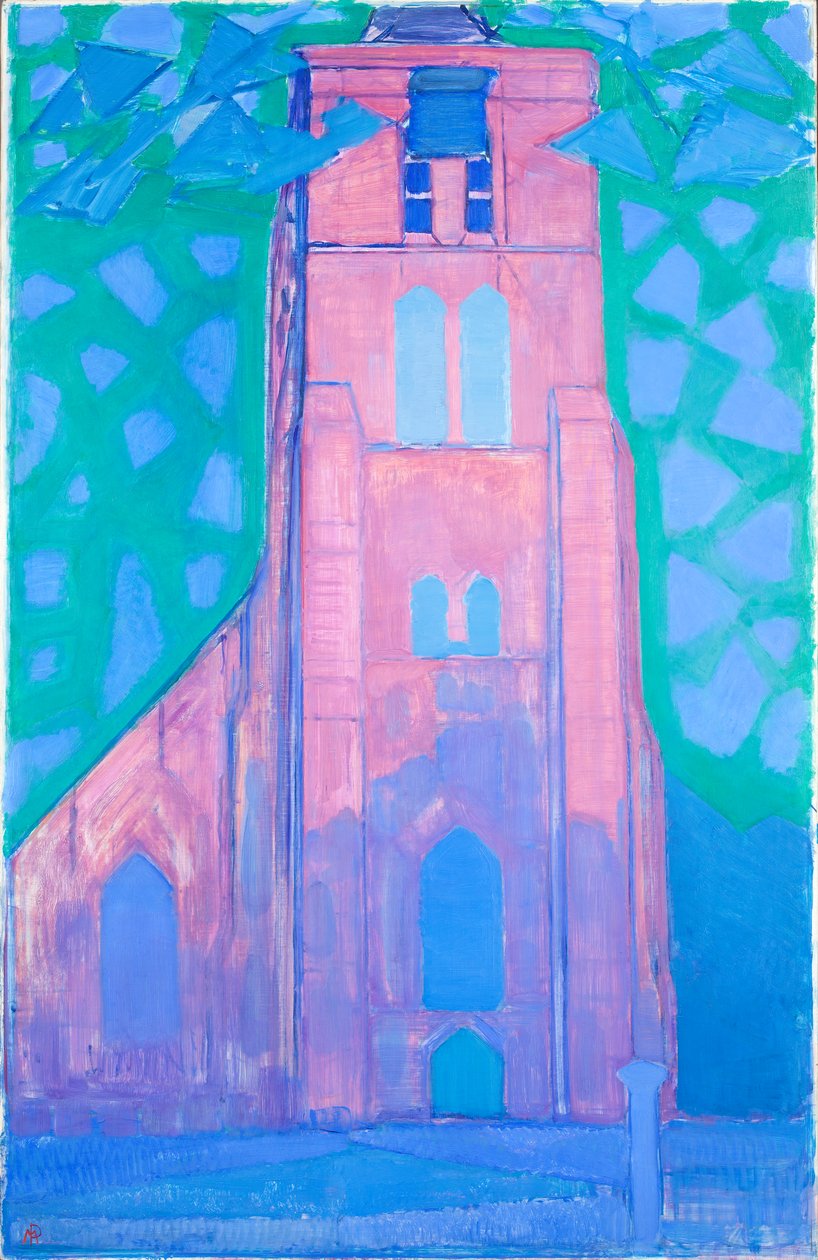 Kirketårnet i Domburg, 1911 av Piet Mondrian