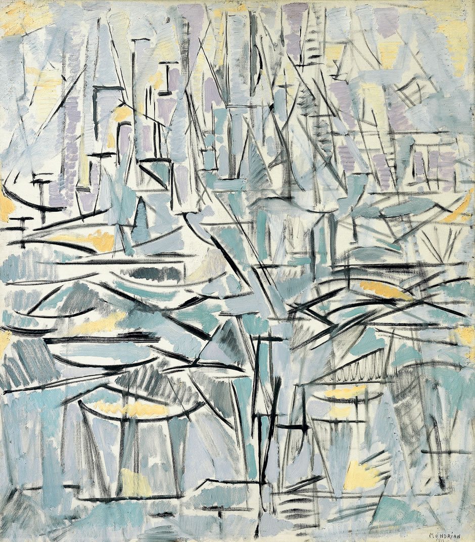 Sammensetning nr. XVI av Piet Mondrian