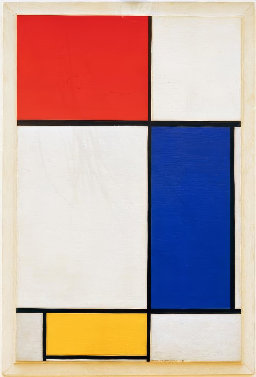 Komposisjon med rødt, gult og blått av Piet Mondrian