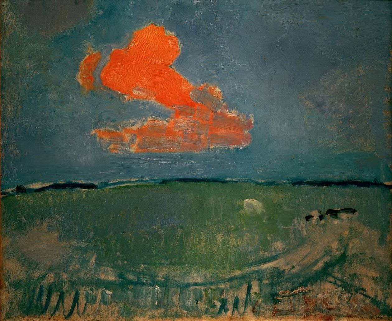 Den røde skyen av Piet Mondrian