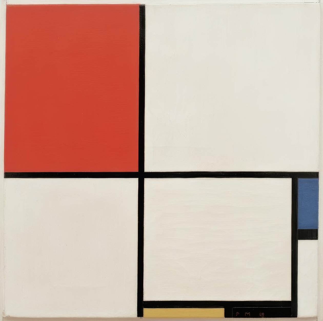 Sammensetning nr. III; Komposisjon med rødt, blått, gult og sh av Piet Mondrian
