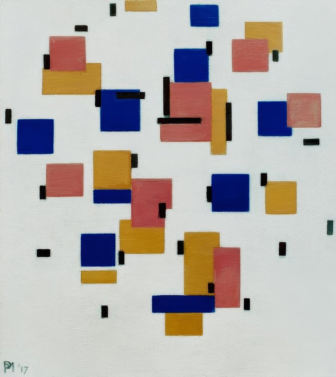 Komposisjon i farge B av Piet Mondrian