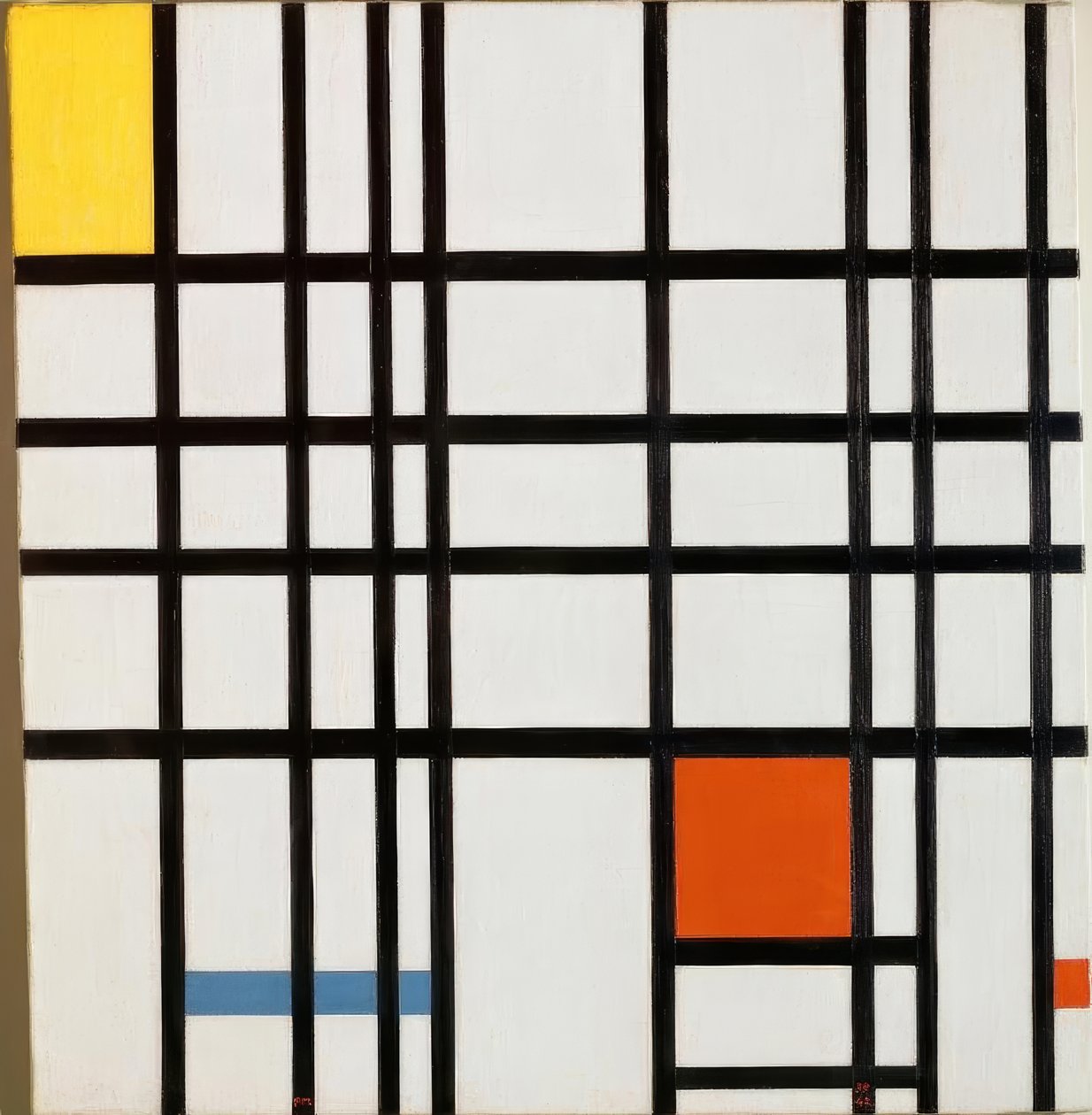Komposisjon med gult, blått og rødt av Piet Mondrian