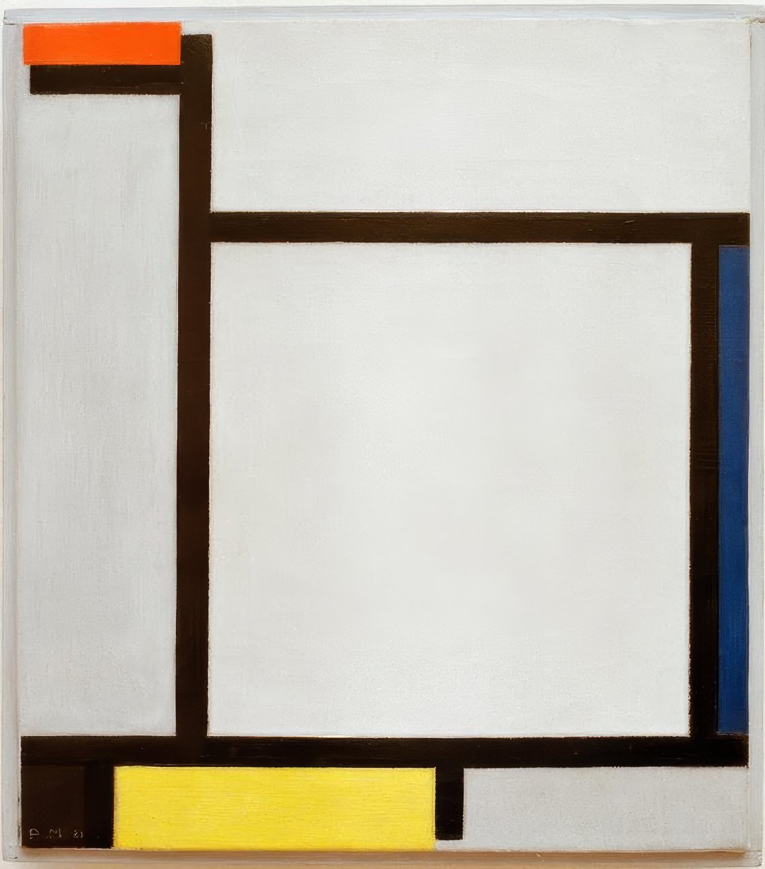 Komposisjon med rødt, blått, svart, gult og grått av Piet Mondrian