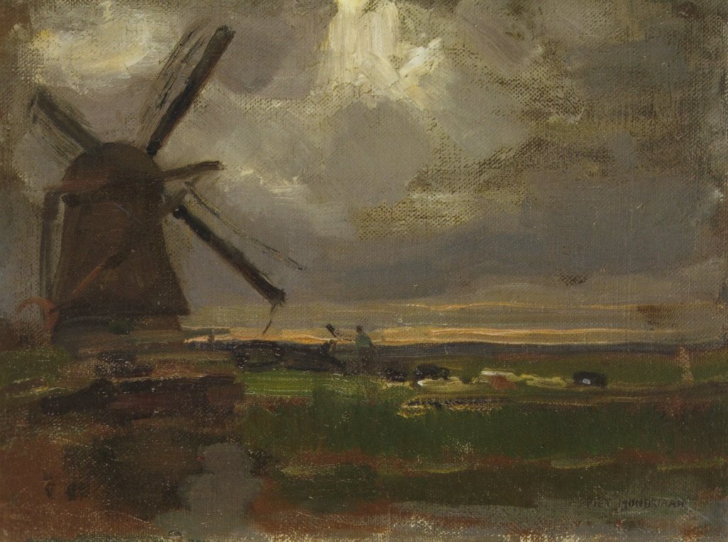 Vindmølle på t Gein av Piet Mondrian