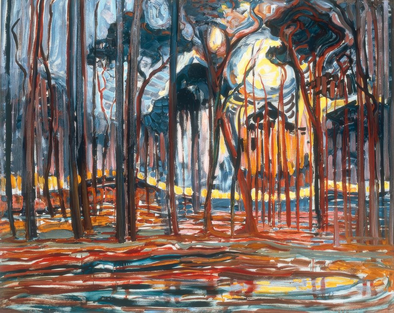 Skog ved Oele av Piet Mondrian