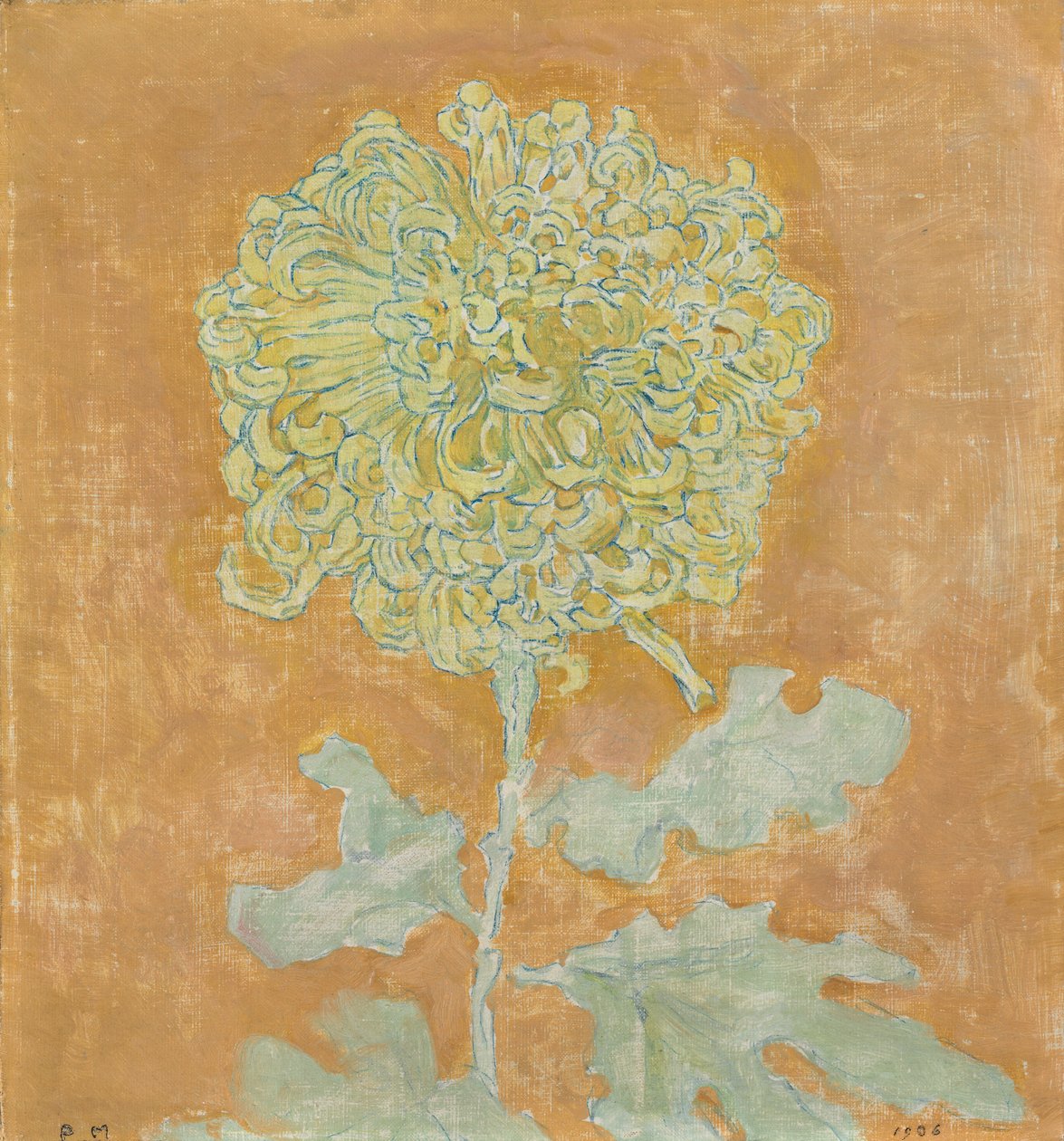 Krysantemum av Piet Mondrian