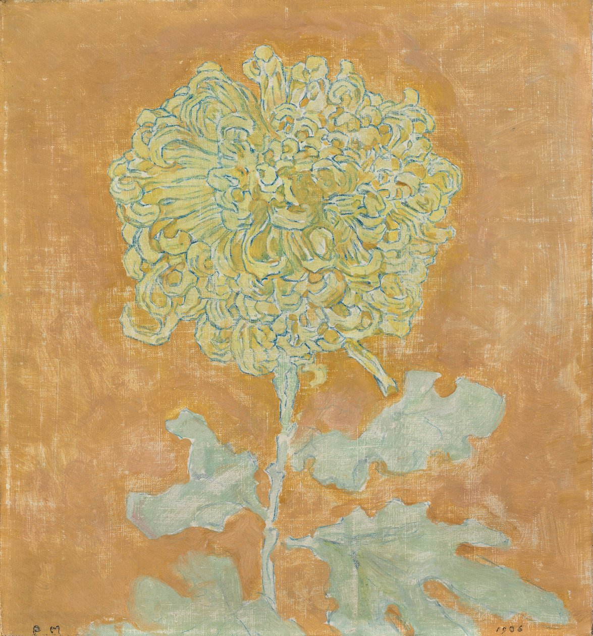 Krysantemum, 1906-1942 av Piet Mondrian
