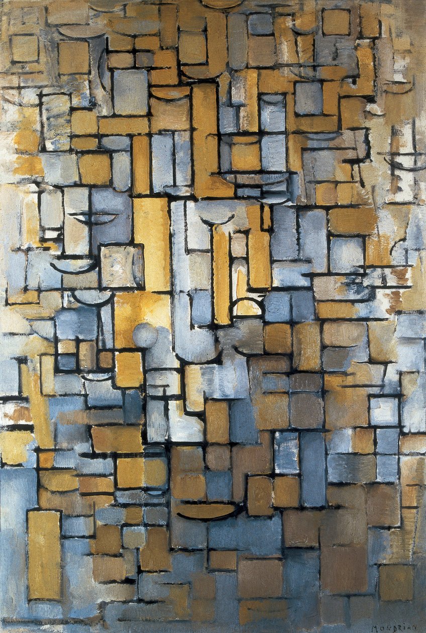 "Komposisjon XIV" 1913 (maleri) av Piet Mondrian