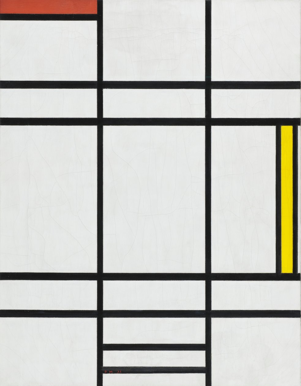 Komposisjon i hvitt, rødt og gult, 1936 av Piet Mondrian