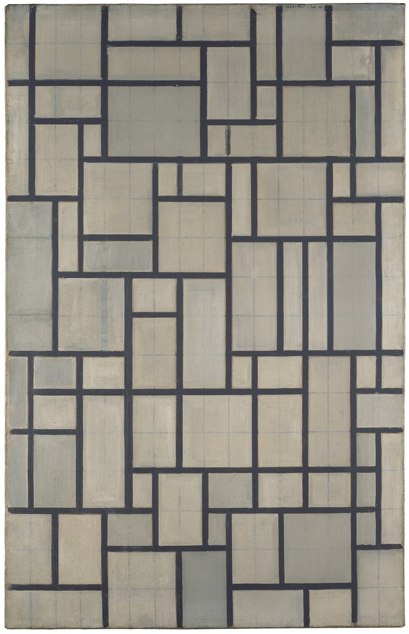 Komposisjon med rutenett 2 av Piet Mondrian