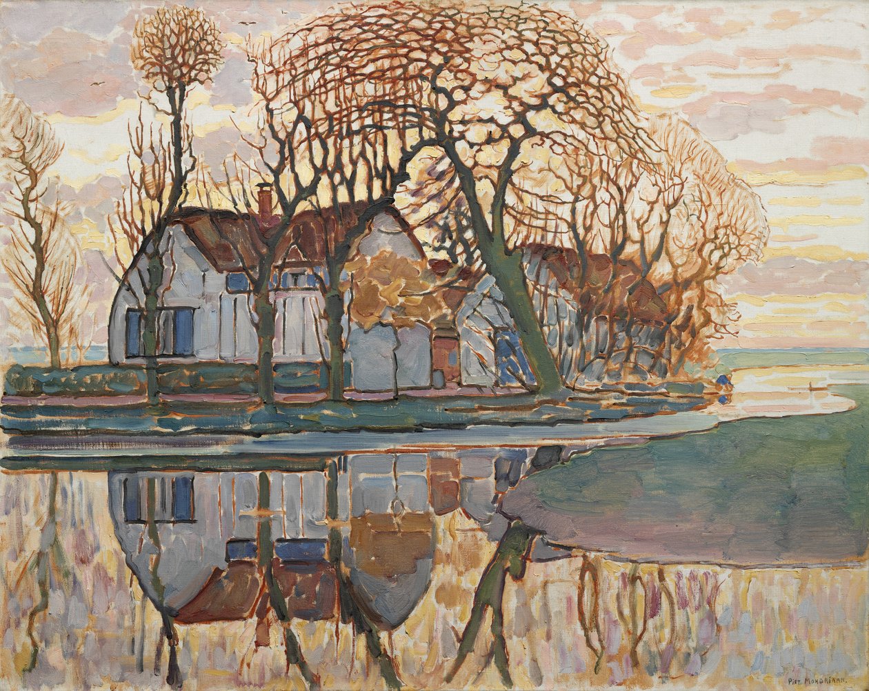 Gård nær Duivendrecht, ca. 1916 av Piet Mondrian