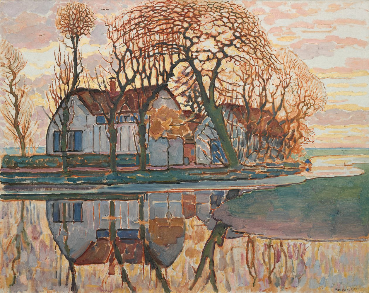 Gård nær Duivendrecht, ca. 1916. av Piet Mondrian