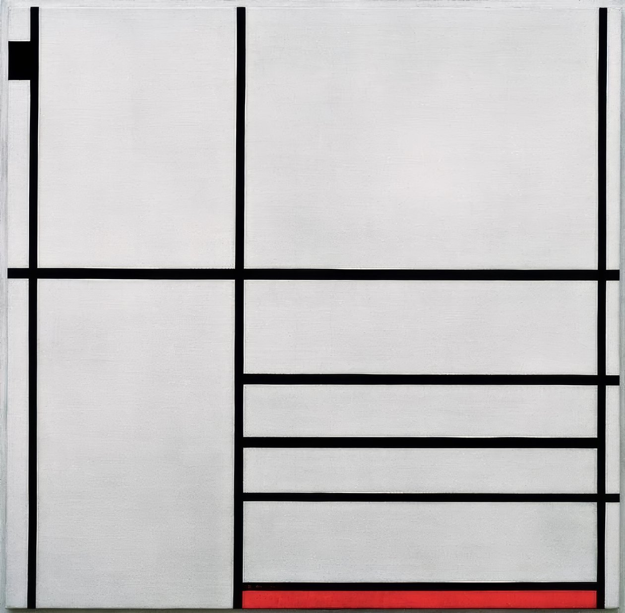 Komposisjon i hvitt, svart og rødt av Piet Mondrian
