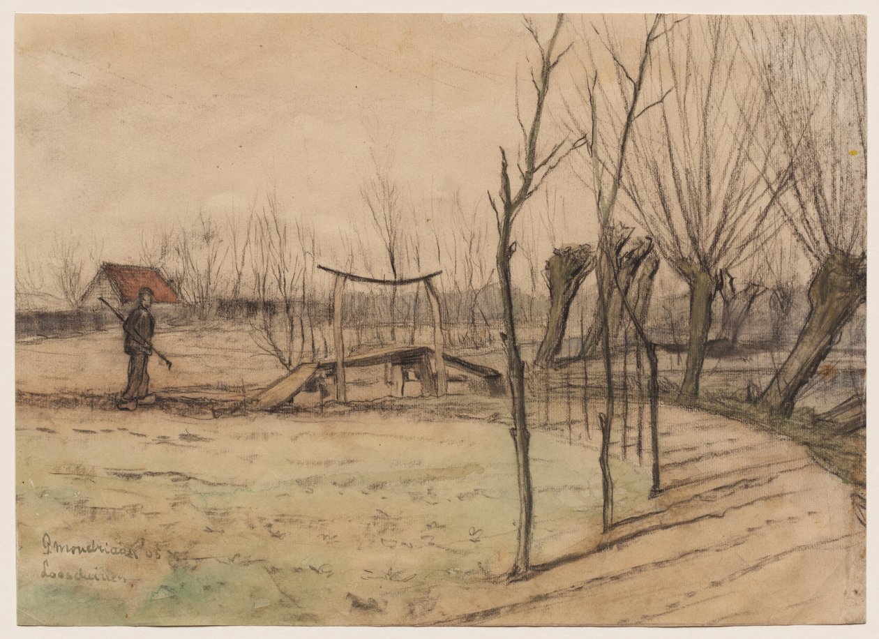 Landskap ved Loosduinen av Piet Mondrian