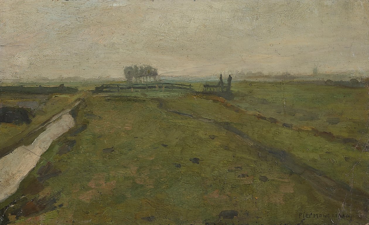 Landskap nær Amsterdam, ca. 1902. av Piet Mondrian