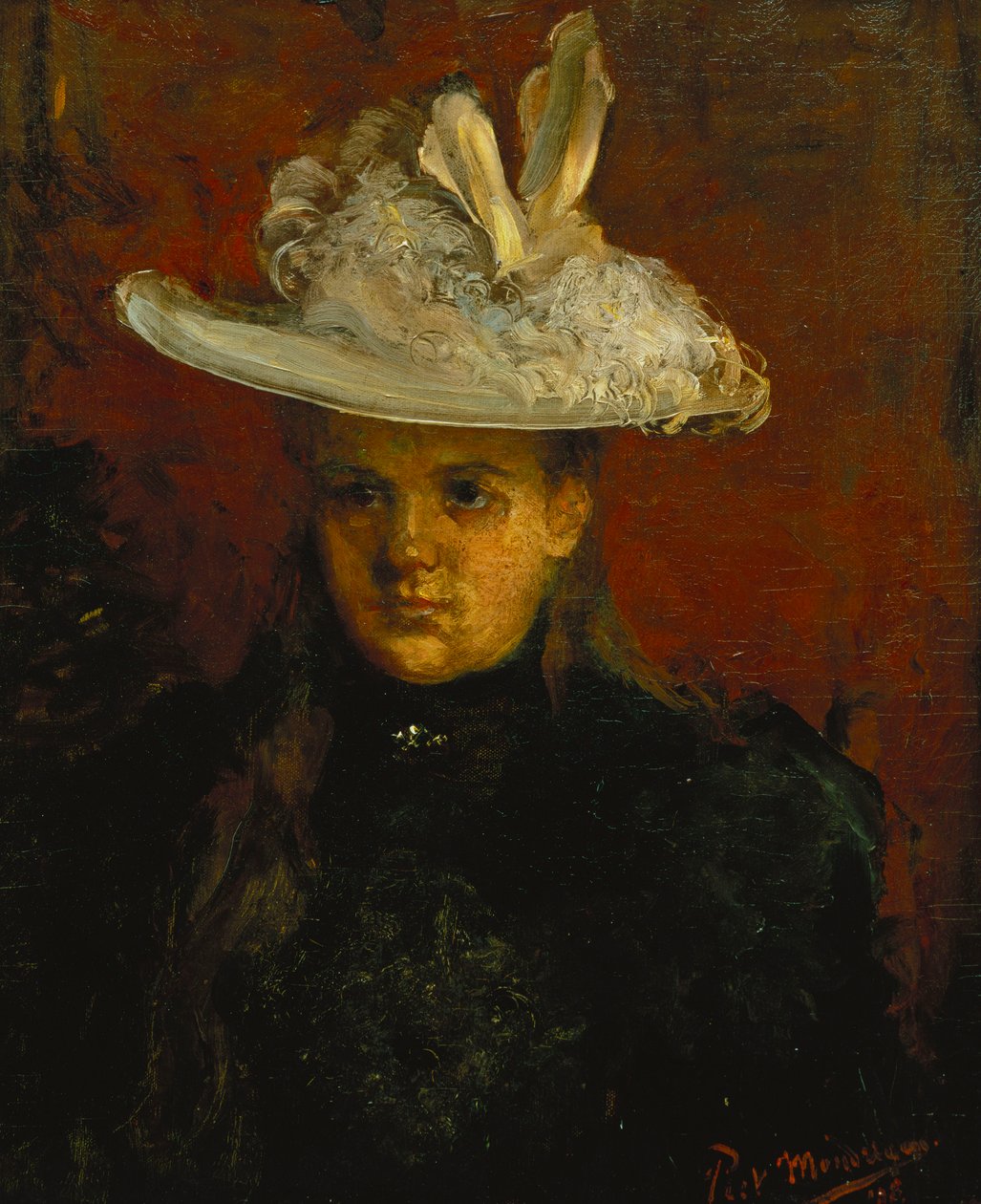 Princesje, ca. 1898 (olje på lerret) av Piet Mondrian