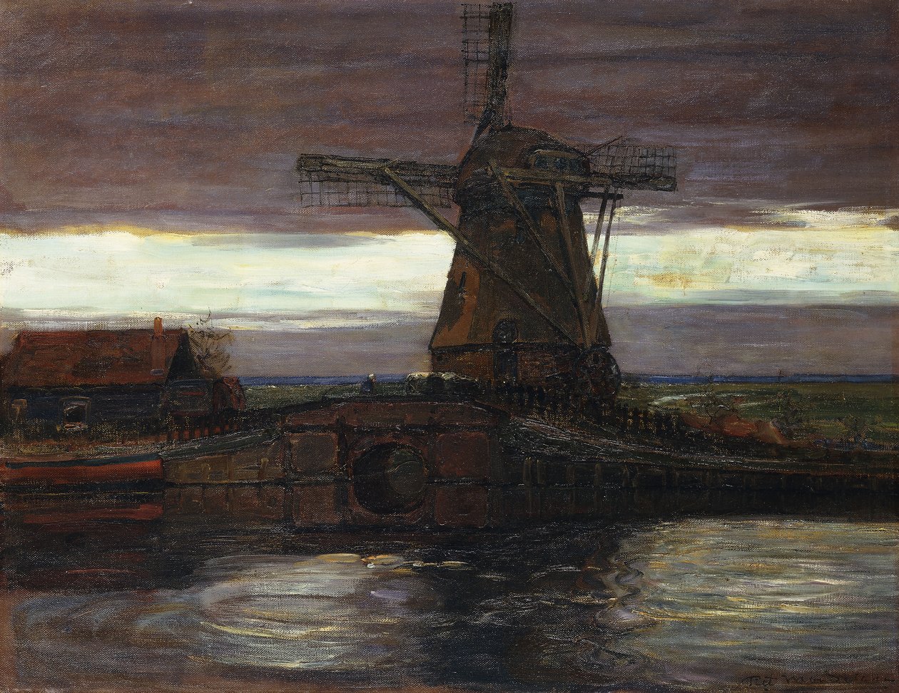 Møllen; Le Moulin av Piet Mondrian