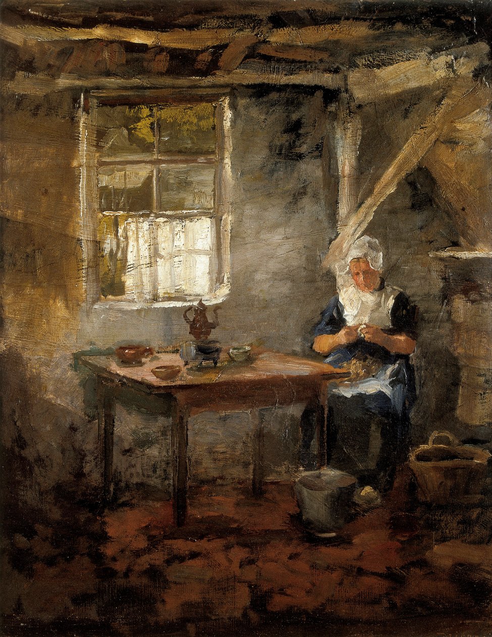 Kvinne i et nederlandsk interiør, 1899 av Piet Mondrian