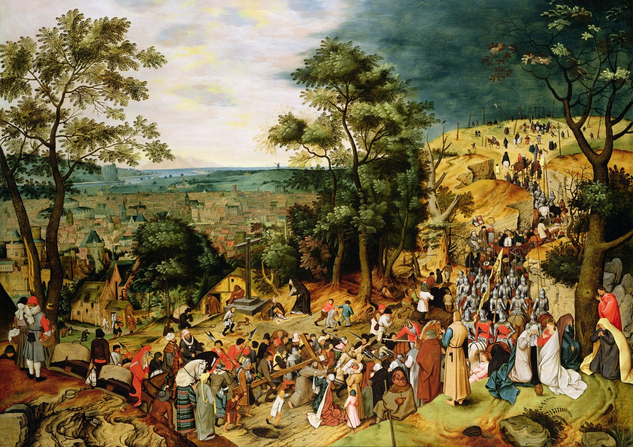 Kristus på veien til Golgata, 1607 (panel) av Pieter Brueghel the Younger