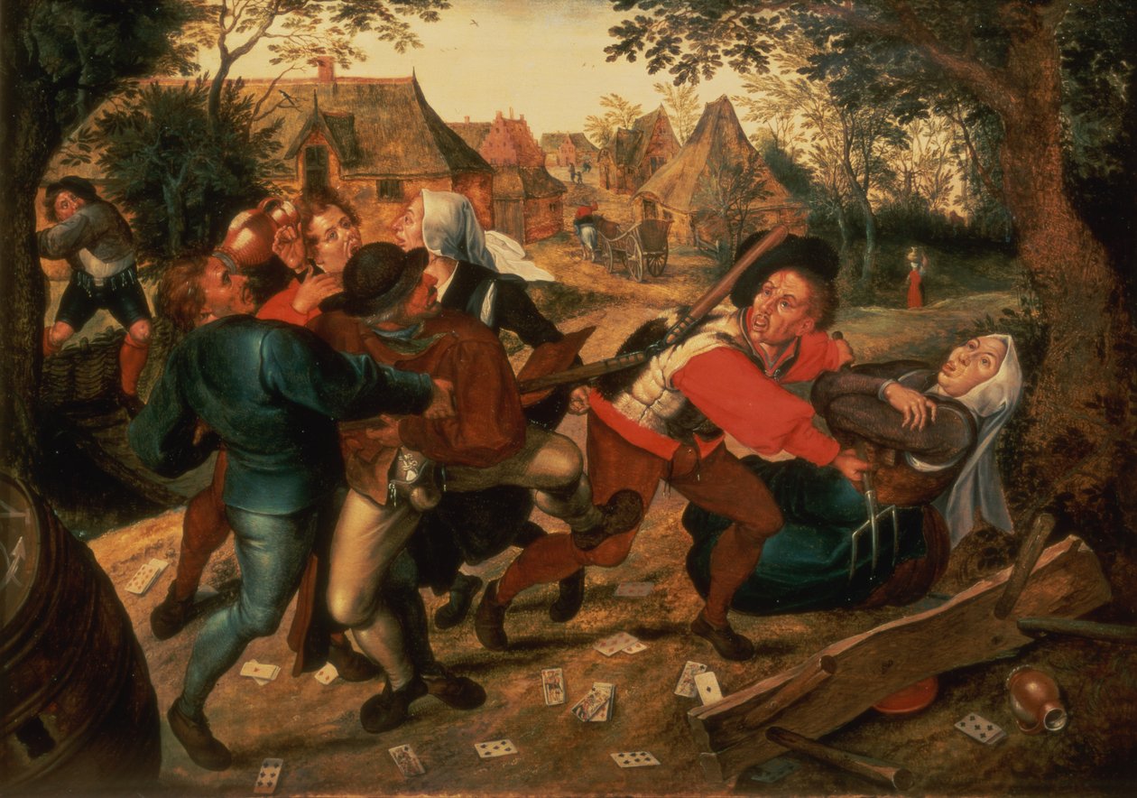 Gamblere krangler av Pieter Brueghel the Younger