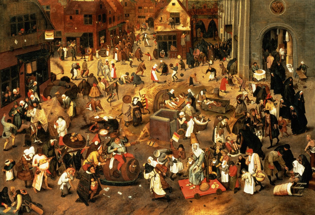 Kampen mellom karneval og fasten av Pieter Brueghel the Younger