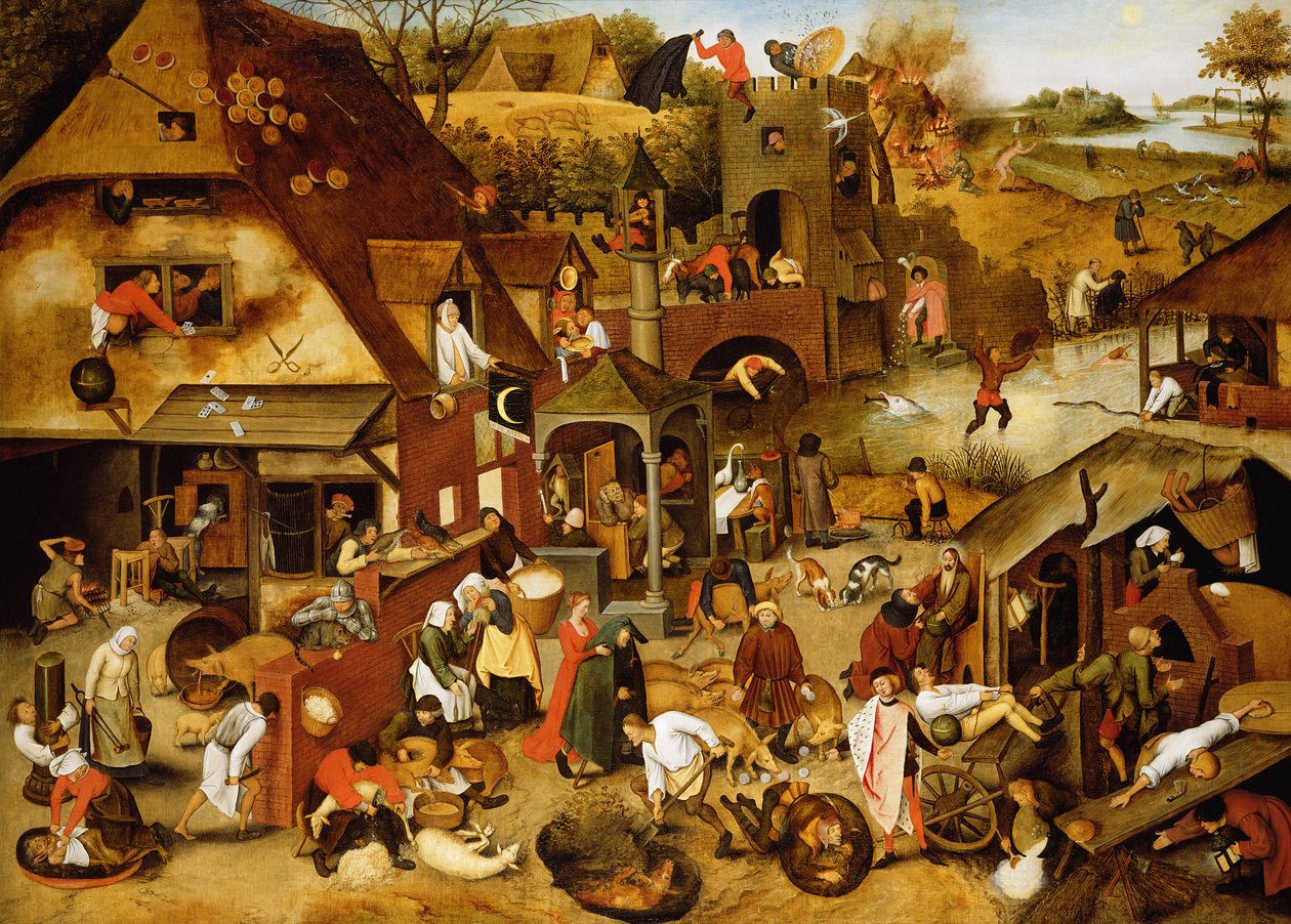 De flamske ordspråkene av Pieter Brueghel the Younger