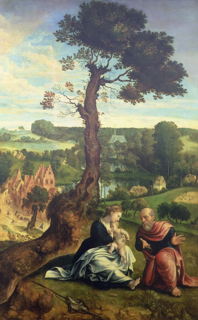 The Rest on the Flight into Egypt, ca. 1534-40 (panel) av Pieter Coecke van Aelst