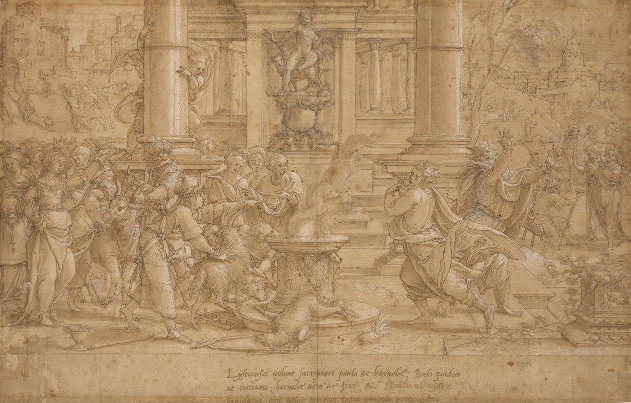 Offer ved Lystra av Pieter Coecke van Aelst