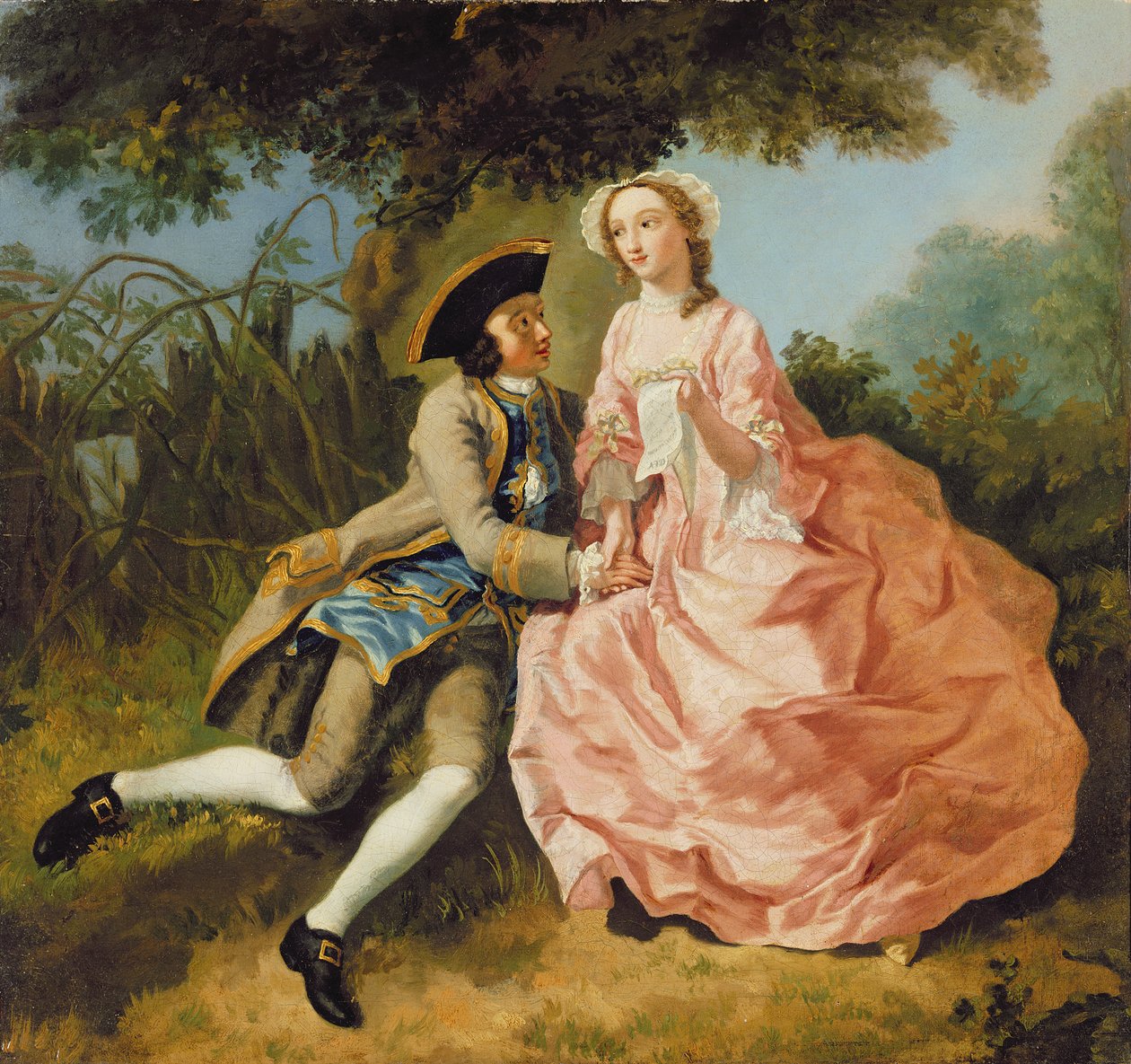 Elskere i et landskap, ca. 1740 av Pieter Jan van Reysschoot