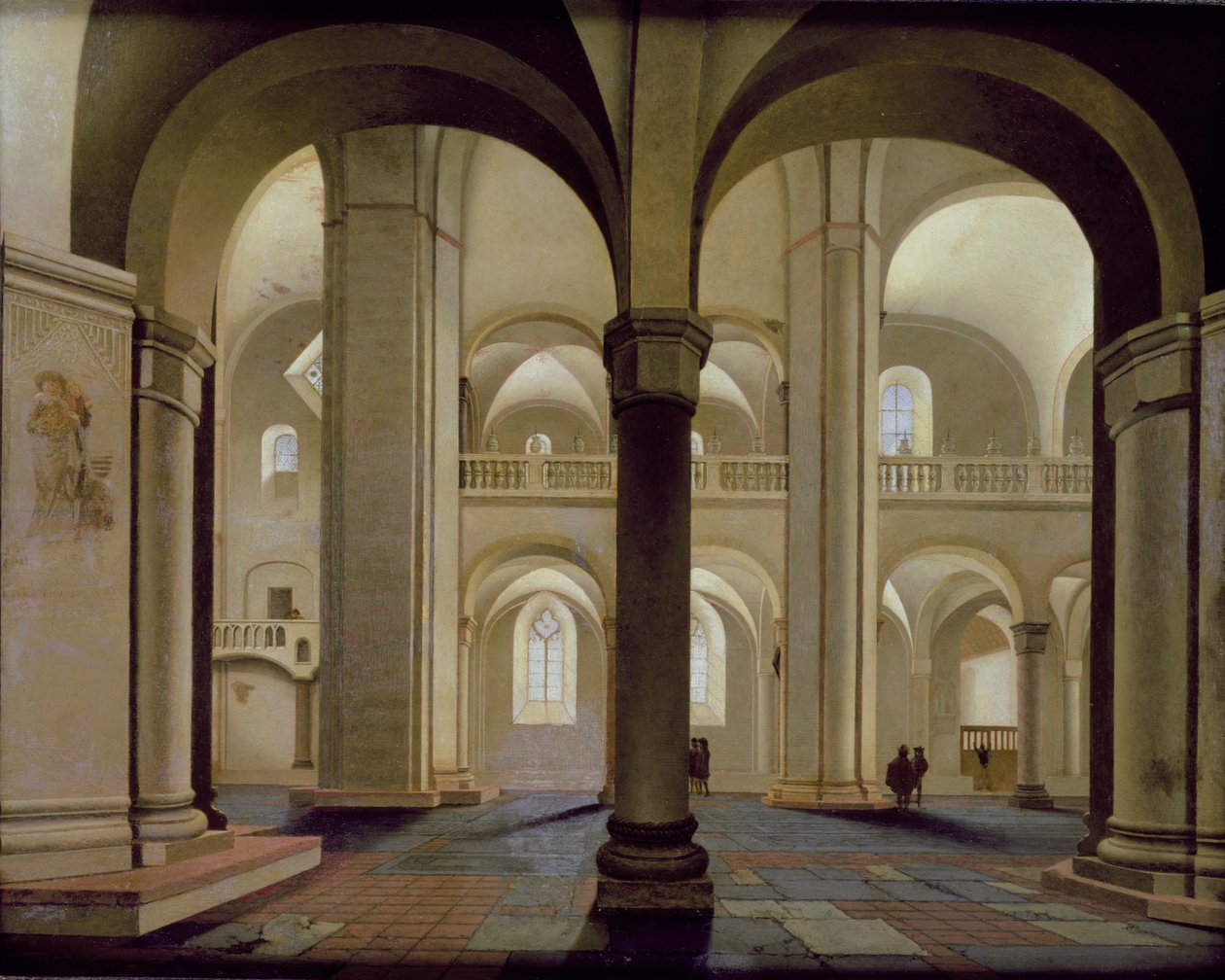 Interiør i kirken Saint Mary i Utrecht, 1637 (olje på eikepanel) av Pieter Janszoon Saenredam