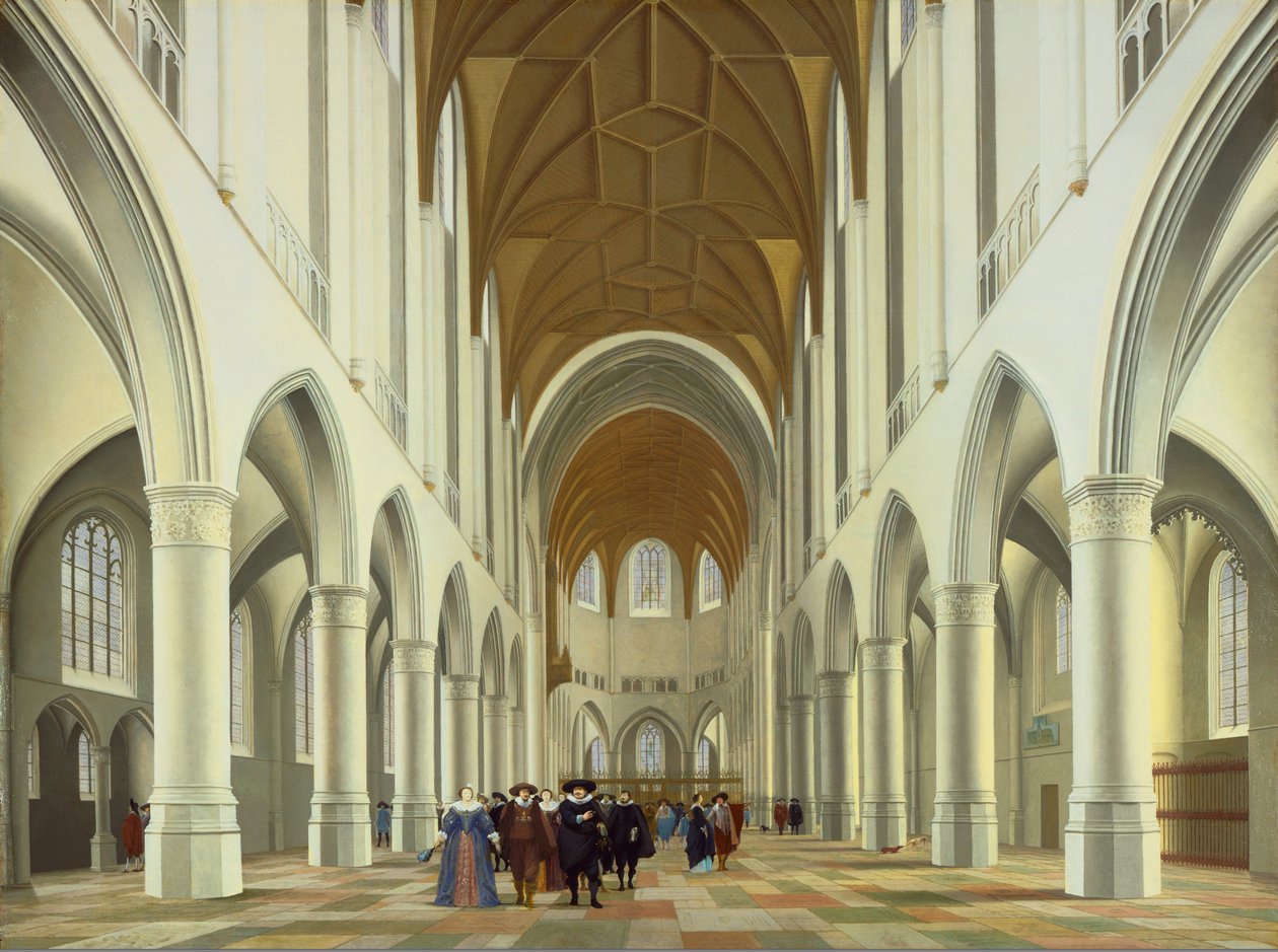 Interiør i Saint Bavo, Haarlem av Pieter Janszoon Saenredam
