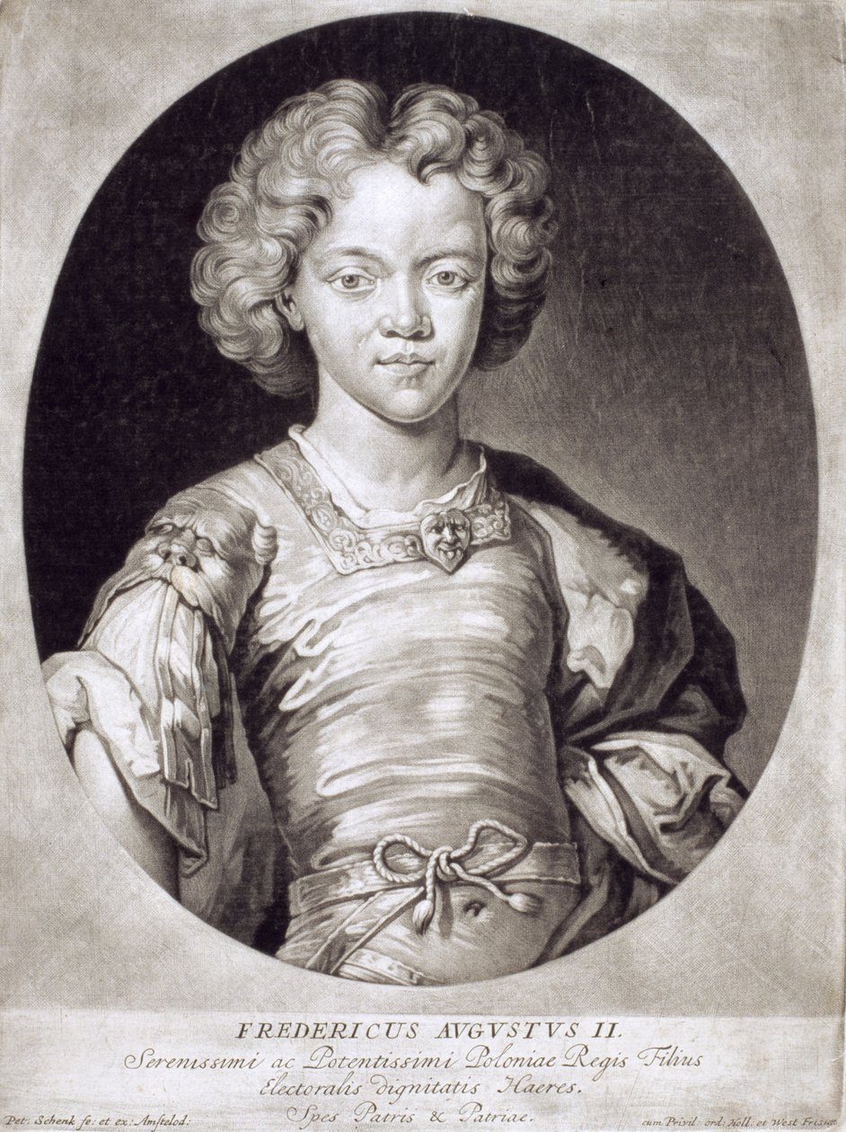 Augustus III (1696-1763) Konge av Polen som barn av Pieter Schenk