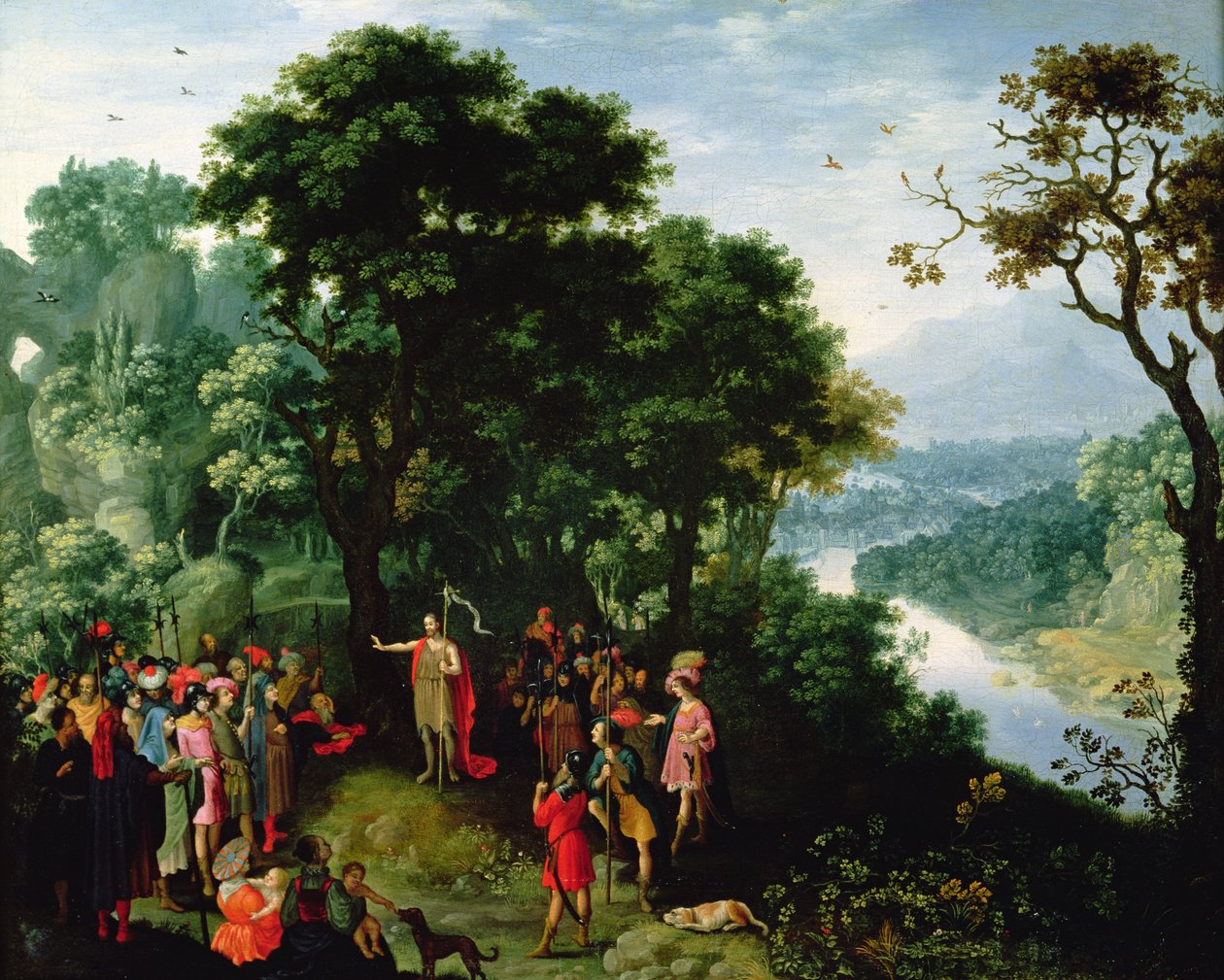 Døperen Johannes forkynner i villmarken av Pieter Schoubroeck