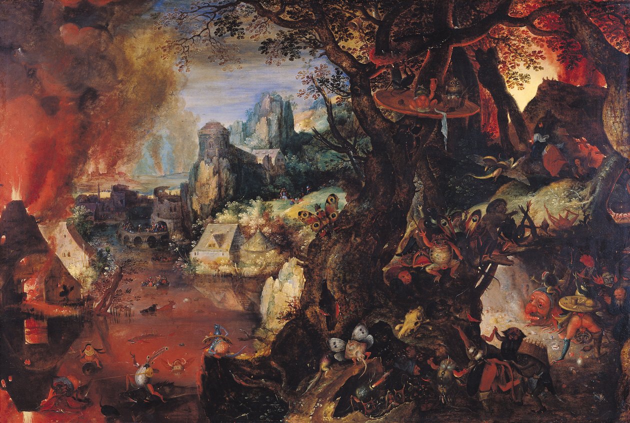 The Temptation of St. Anthony (olje på kobber) av Pieter Schoubroeck