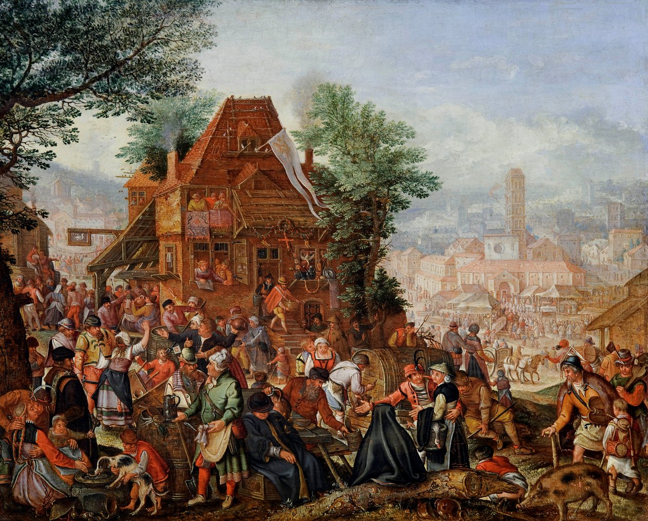 Fest på jubileet for en kirkestiftelse av Pieter Stevens
