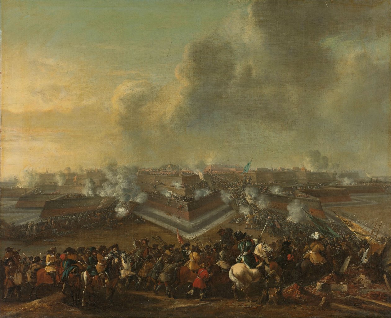 Angrep på byen Coevorden 30. desember 1672 av Pieter Wouwermans or Wouwerman