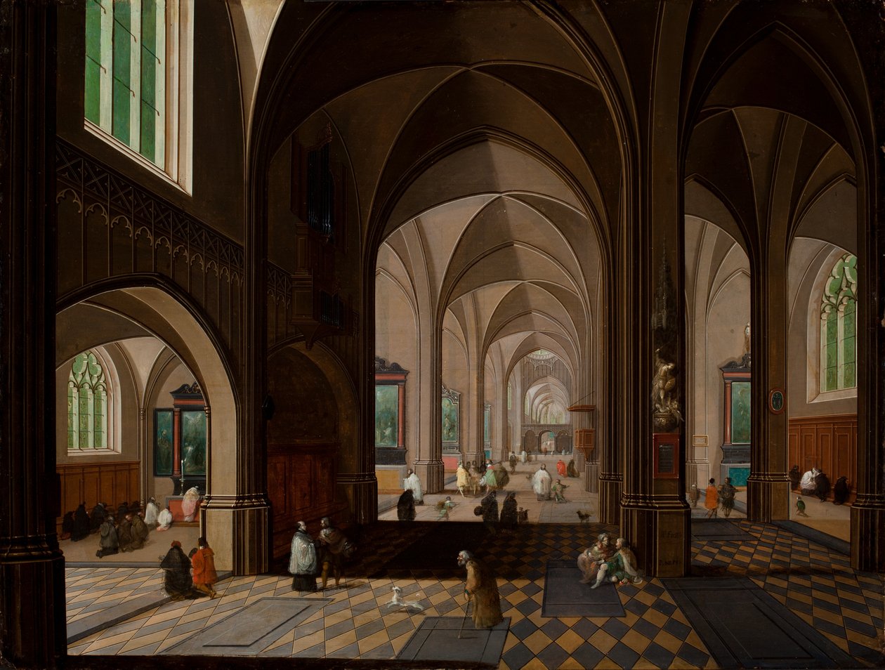 Kirkens interiør av Pieter the Younger Neeffs