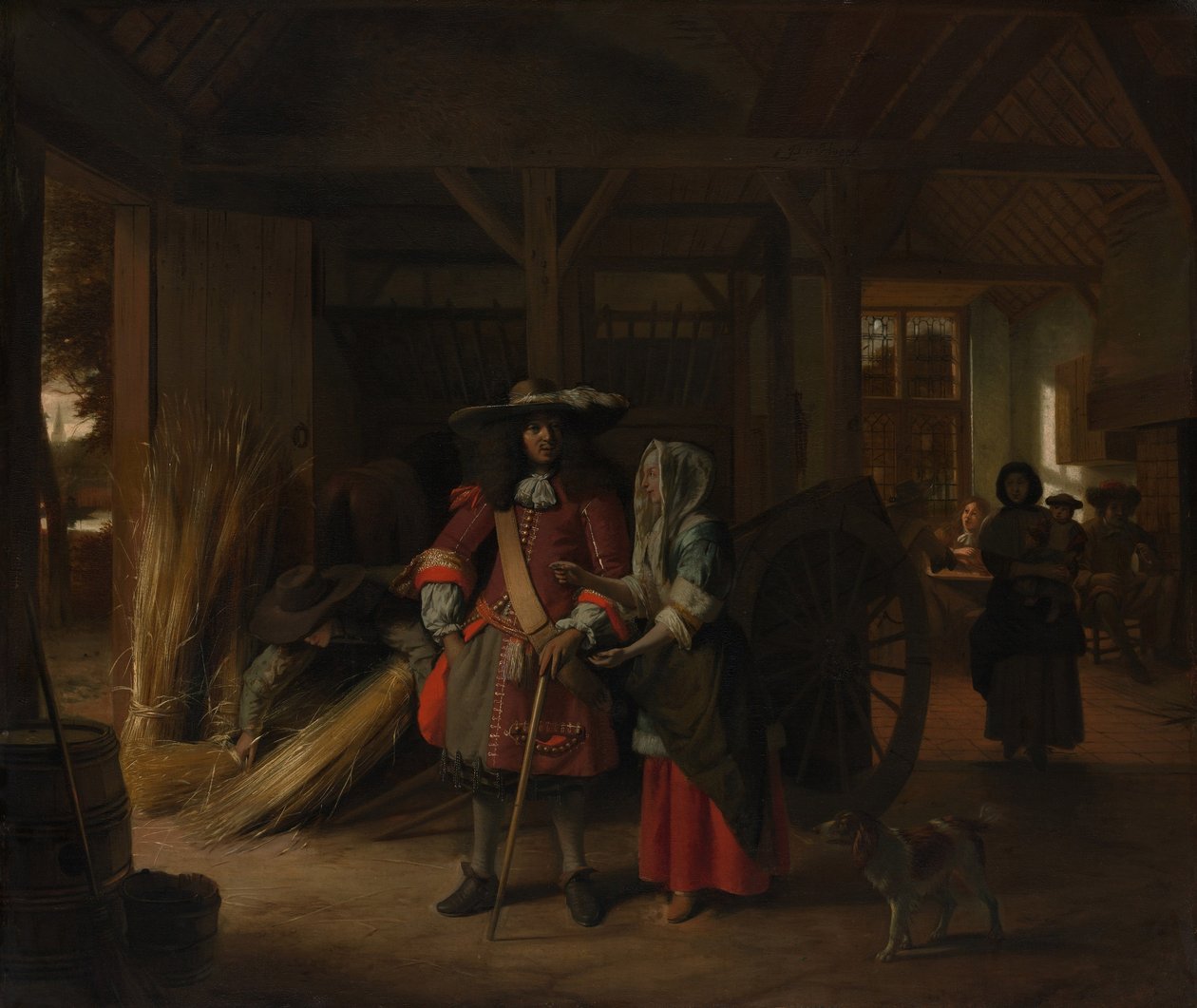 Betaler vertinnen, ca. 1670 av Pieter de Hooch